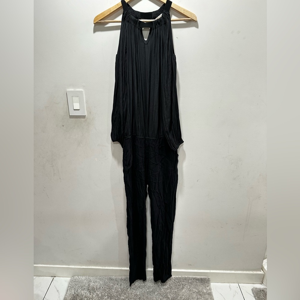 Ramy Brook silk cold shoulder jumpsuit